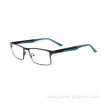 Universal Luxury Unisex Full-Rim Rectangle Spectacles Frames Fashion Metal Eyeglasses